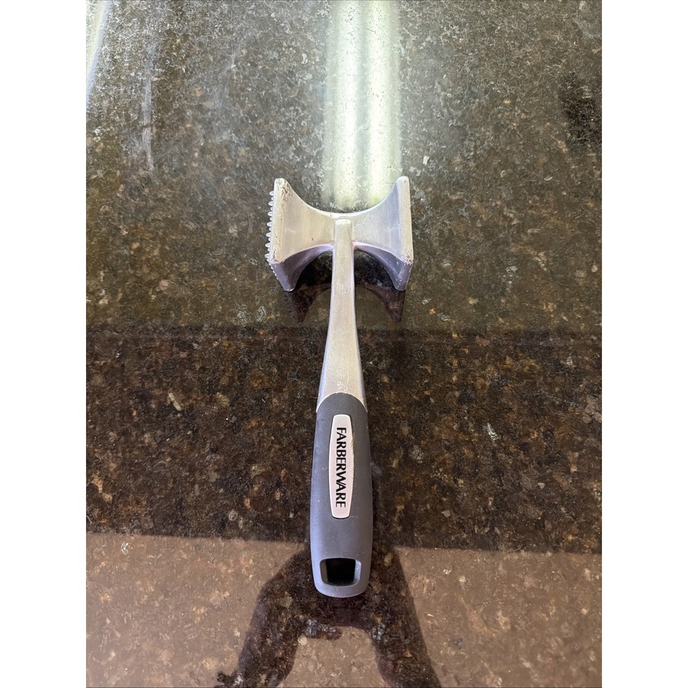 9" Farberware Dual-Sided Meat Tenderizer/Pounder Mallet w Rubber‎ Handle
